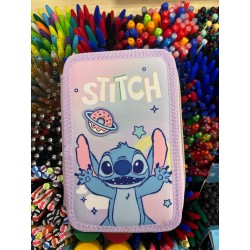 Astuccio Completo Stitch Galaxy 2026-2027 – Astuccio 3 Zip con Accessori Giotto