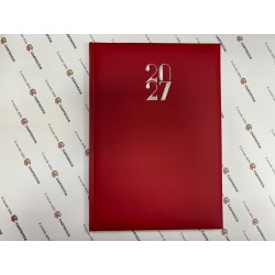 Agenda Giornaliera 2027 – Formato 17 x 24 cm | Settimanale  ROSSO